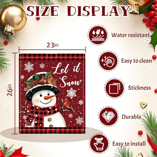 Image of Christmas Dishwasher Magnet Cover, 23x26In Let it Snow Snowman Dishwasher Magnet Sticker for Kitchen Decoration Funny Refrigerator Magnet Cover Fridge Panel Decal Refrigerator Magnet Cover