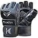 Gants Mytra Fusion MMA Gants d'entraînement junior pour jeunes Muay Thai Arts martiaux Kickboxing Gants d'entraînement d'entraînement (Black, XXS)