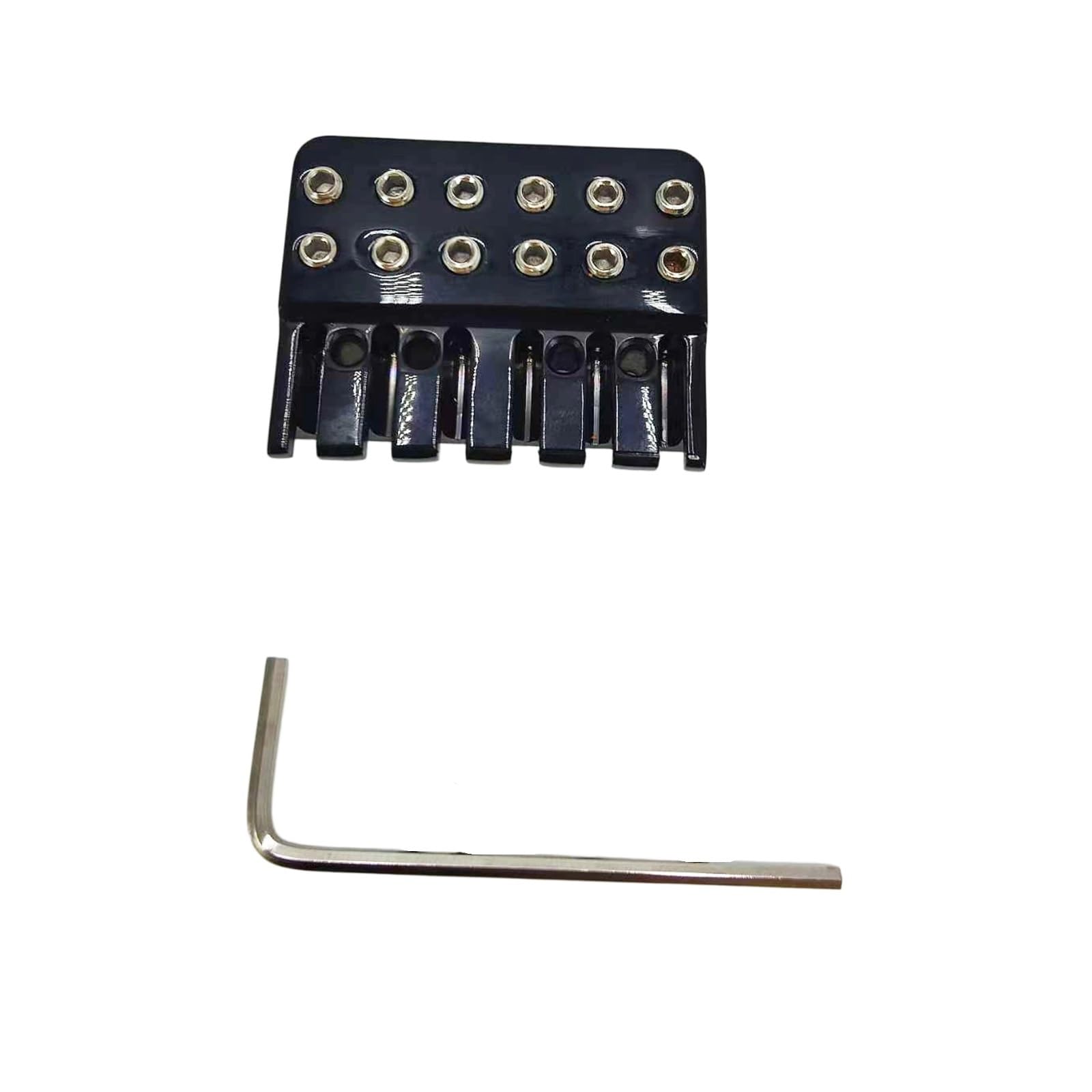 Guitarra Eléctrica Sin Cabeza Con Puente De Bloqueo Accesorios Profesionales Pieza Trasera De Latón De 6 Cuerdas | Puente de guitarra(Type7)