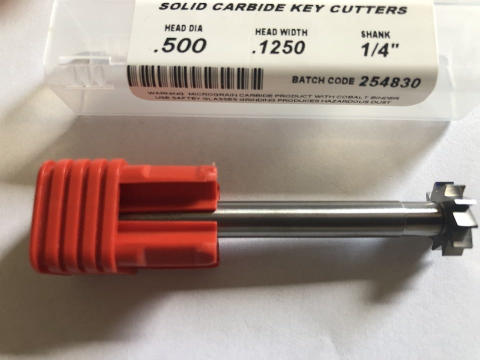 1/8 x 1/2 Carbide KEYSEAT Cutter 1/4 Shank