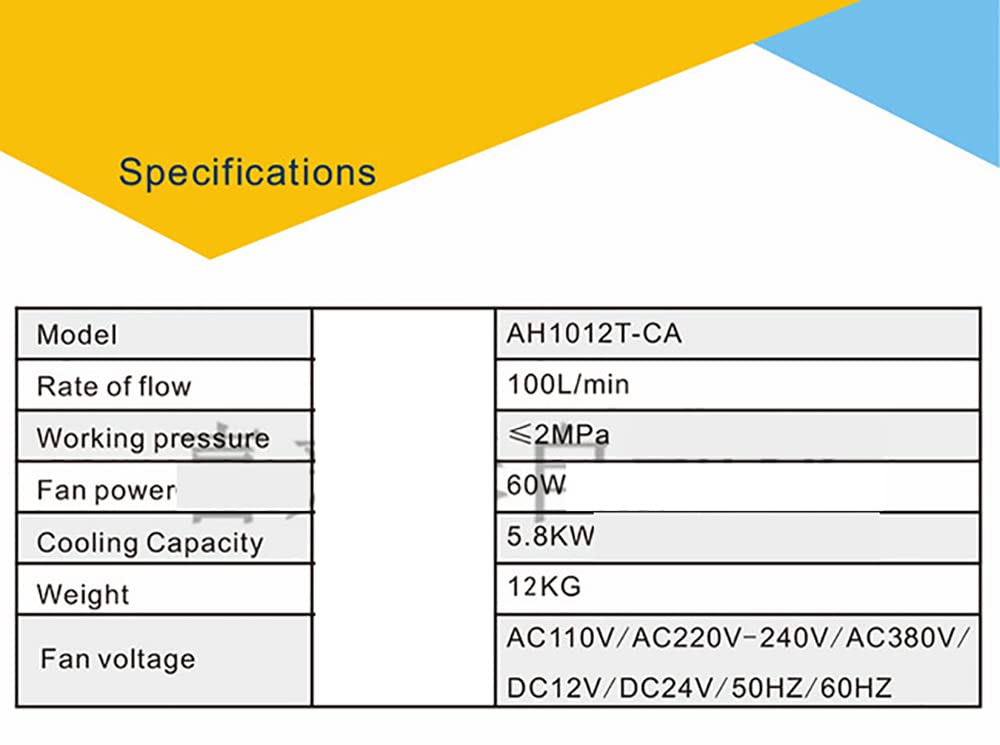 AH1012T-CA Radiatore dell'olio RAFfreddato ad Aria Idraulica Radiatore dell'olio di Serie AF Piatto Aletta di Alluminio Idraulico(AC 220V)