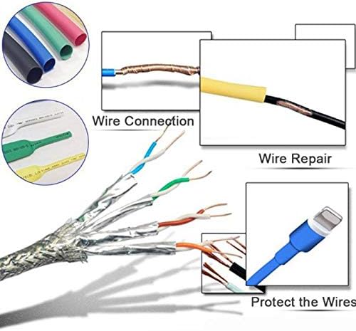 GUMMMY 1Meter 1mm 1.5mm 2mm 3mm 3.5mm 5mm 6mm 8mm 10mm Transparent Clear Heat Shrink Tube Shrinkable Tubing Sleeving Wrap Wire Kits(0.8mm)