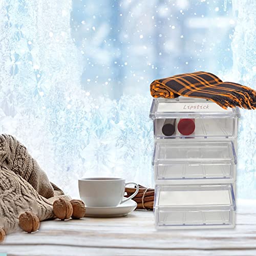 12 Drawer Stacking Storage Cabinet, Plastic Stacking Drawer With 24 Clear Dividers&12 Tag Cards Multi Compartment Organizer Storage Container For Jewelry, Craft Diy, Bead, Small Items(12, White) #TOP6