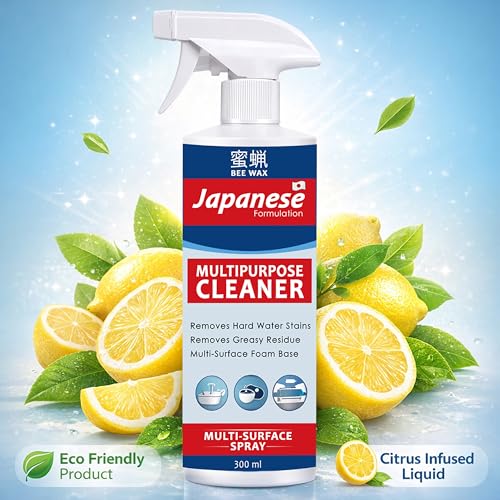 Image of Japanese Multipurpose Cleaner Stain Removal Spray | For Tiles, Sink, Bathroom, Floors & Hard Surfaces | Household Surface Cleaning Spray - 300ml (Pack 1)