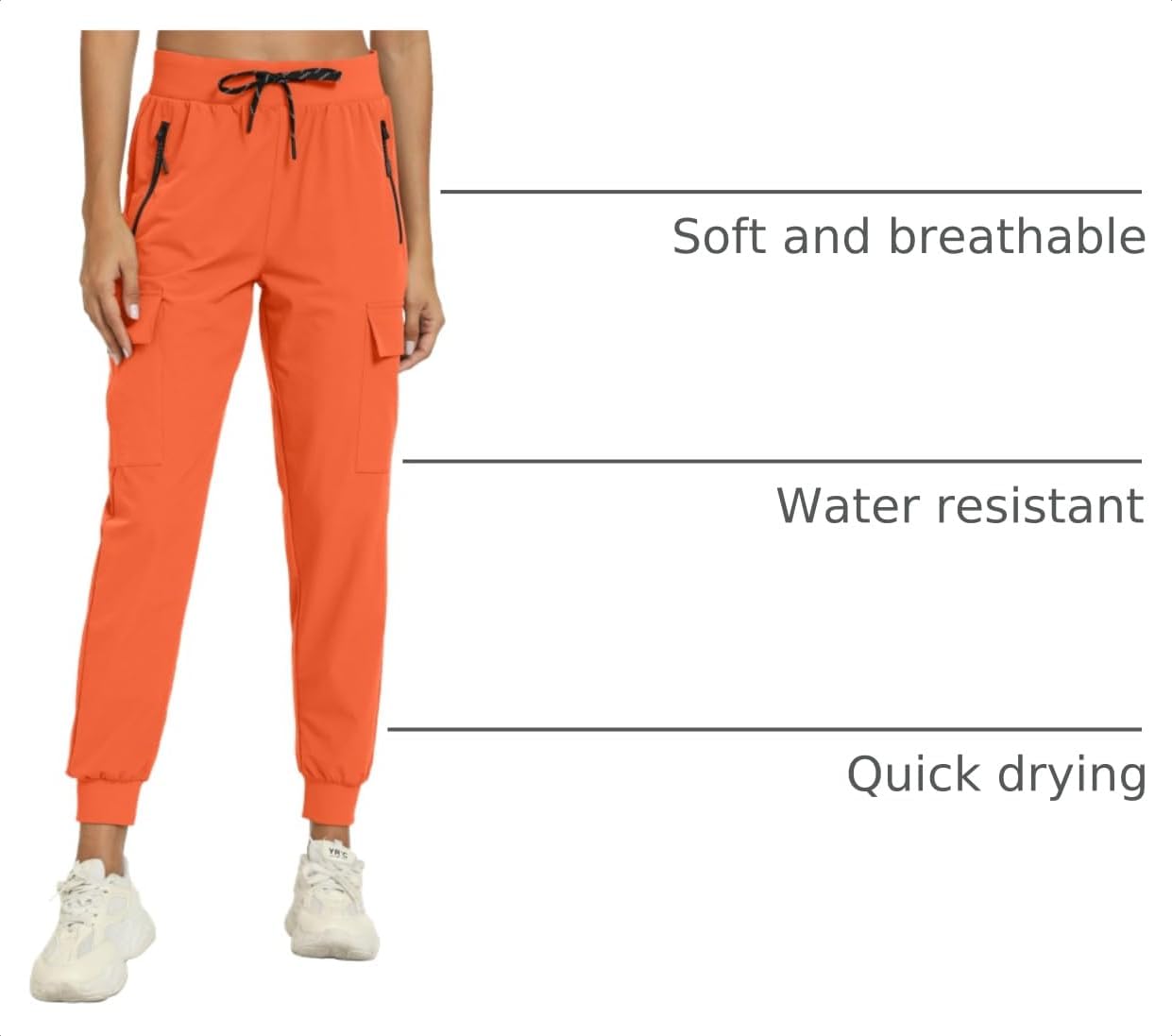 Womens Cargo Hiking Pants with 4 Pockets Lightweight Water Resistant thumbnail