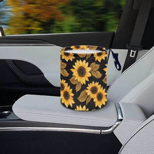 Image of Pensura Hippie Frog Trash Can for Car Waterproof Car Trash Bag Hanging Collapsible Accessories Universal Hanging Car Garbage Bag for Women Interior Compatible with Most Cars