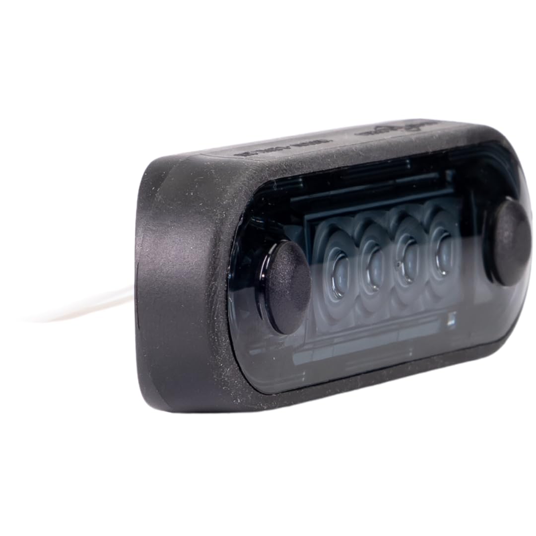 DARK SLIM – Białe LED światła obrysowe 12V/24V | lampy pozycyjne do samochodów osobowych ciężarówek autobusów przyczep kamperów maszyn rolniczych ATV | 2 sztuki uniwersalne/wodoodporne