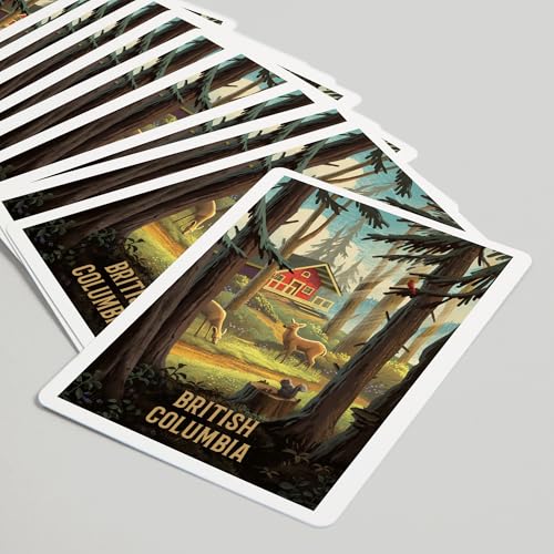 Lantern Press British Columbia, naipes Poker tamaño estándar miniatura 5