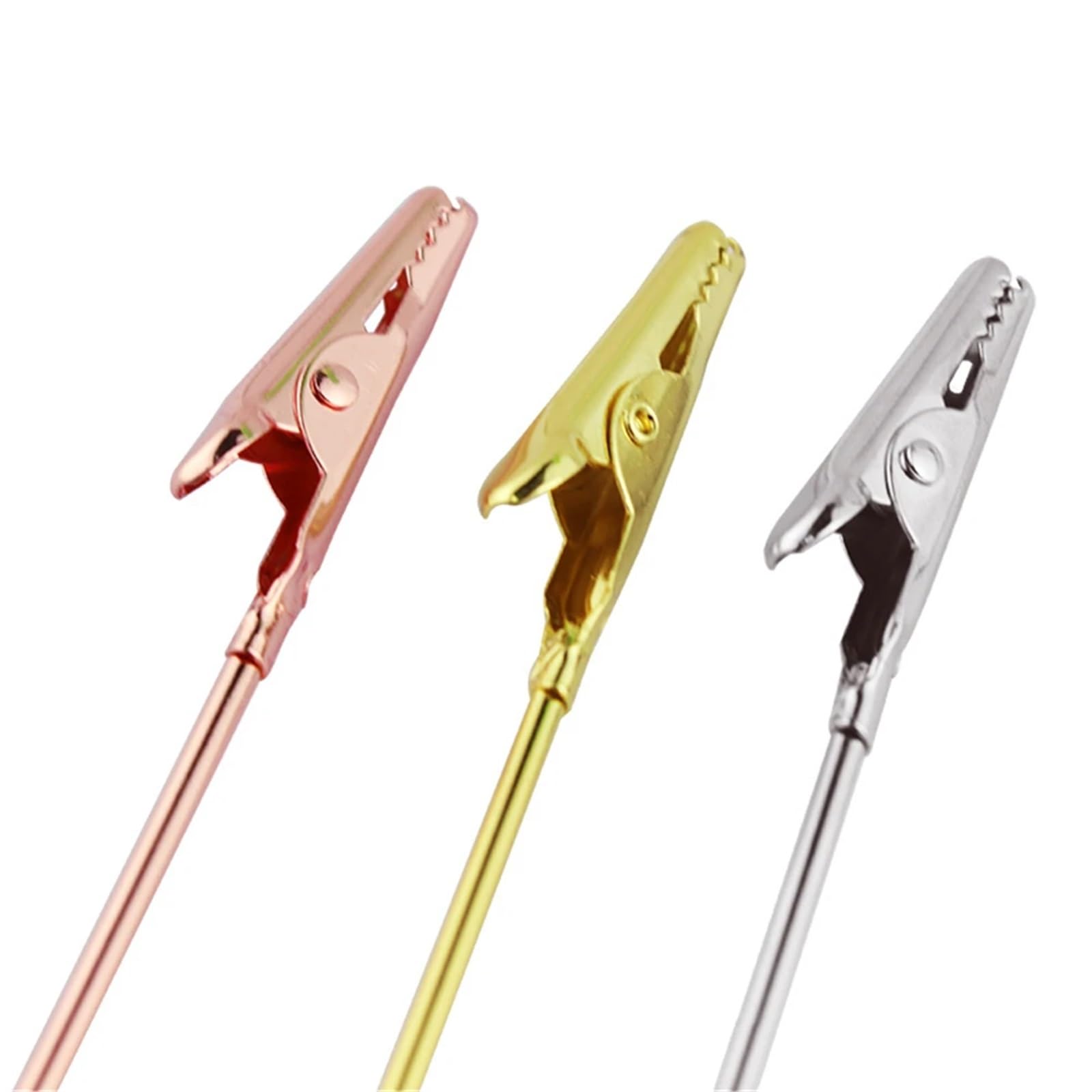 50 stücke Platzkartenhalter Memo Clip Stand Tischnummer Foto TischkartenhalTer(Gold)