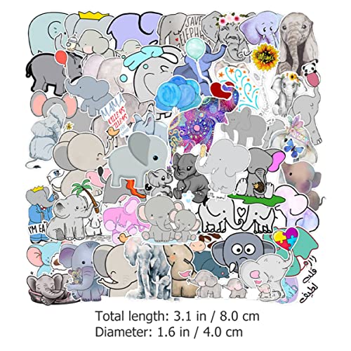 ibasenice 50 Pçs Notebook Decalque Água Elefante Decalques Menino Guitarra Selva Adesivo Parede Lapt