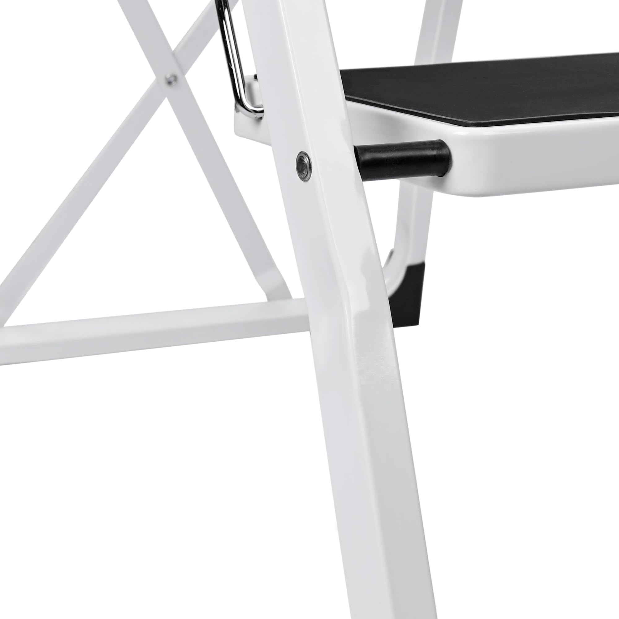 Escalera Plegable de 3 peldaños con Estructura de Acero | Taburete Multifuncional con Superficie Antideslizante y Base Estable | Ligera, portátil y Segura para hogar, Oficina y tareas domésticas — view 8