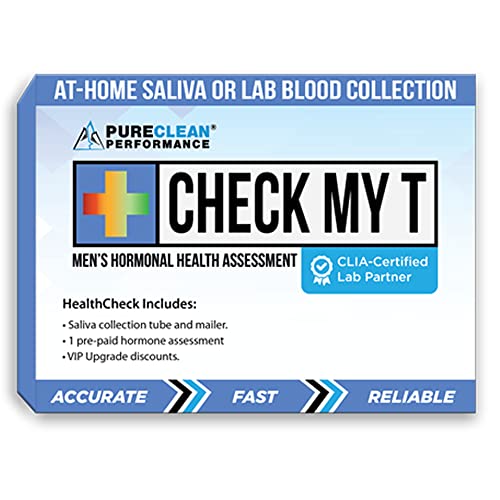 Check My T - Hormonal Health Assessment, Choose at-Home Saliva or Lab Serum Collection Physician-Reviewed, CLIA Certified, Available in All States (Single Kit)