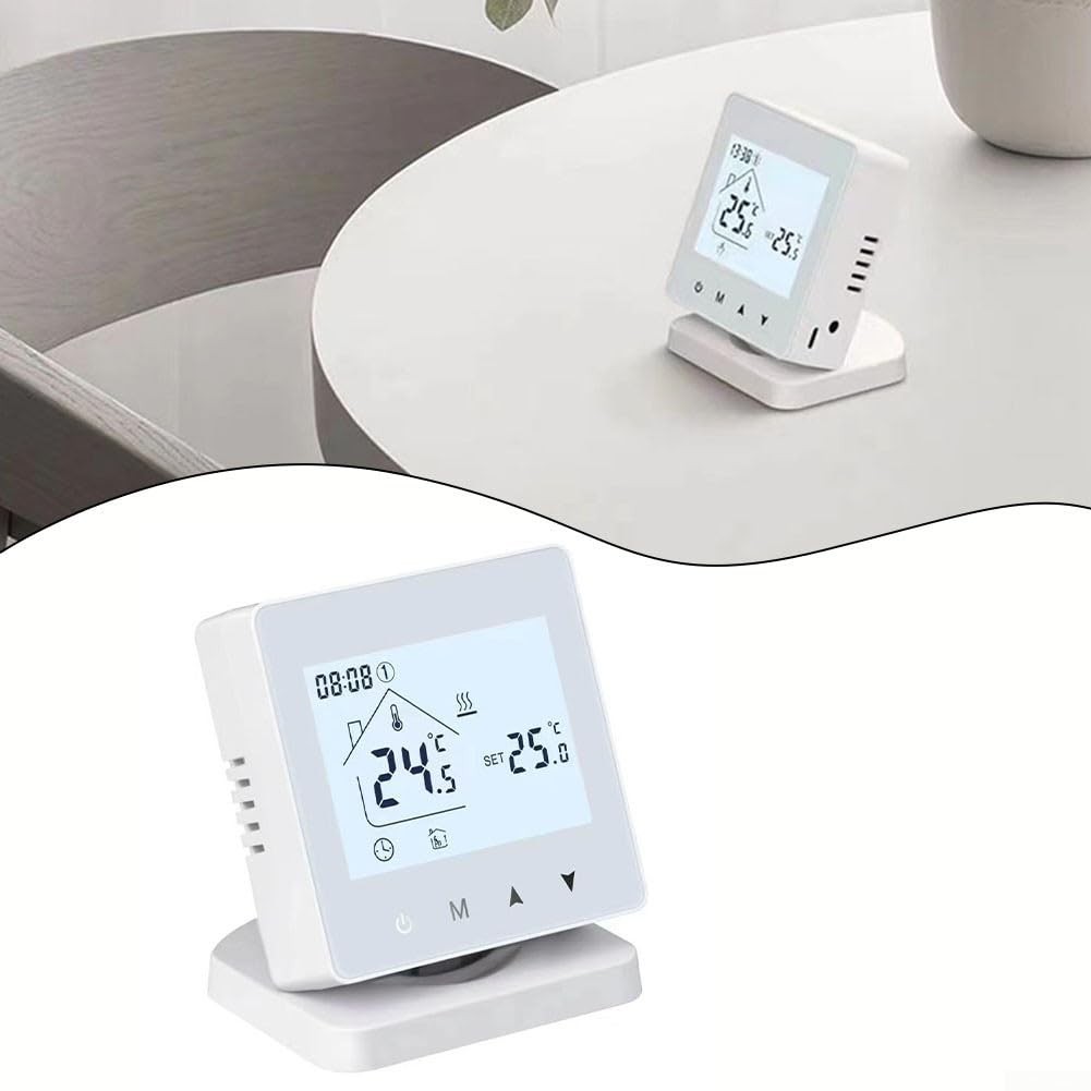 Termostato intelligente programmabile, termostato wireless WIFI per riscaldamento dell'acqua a parete per caldaia termostato regolatore di temperatura (senza Wi-Fi)