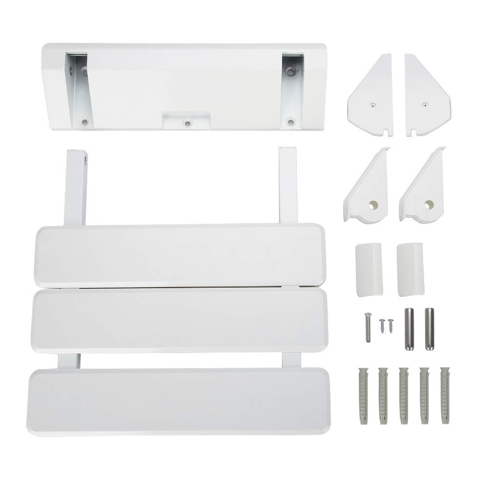 Asiento de ducha plegable, silla de ducha plegable de pared, silla de cambio de salón, con 130 kg, se puede utilizar para el hogar, el hospital, el baño de pokey, el spa o la sauna