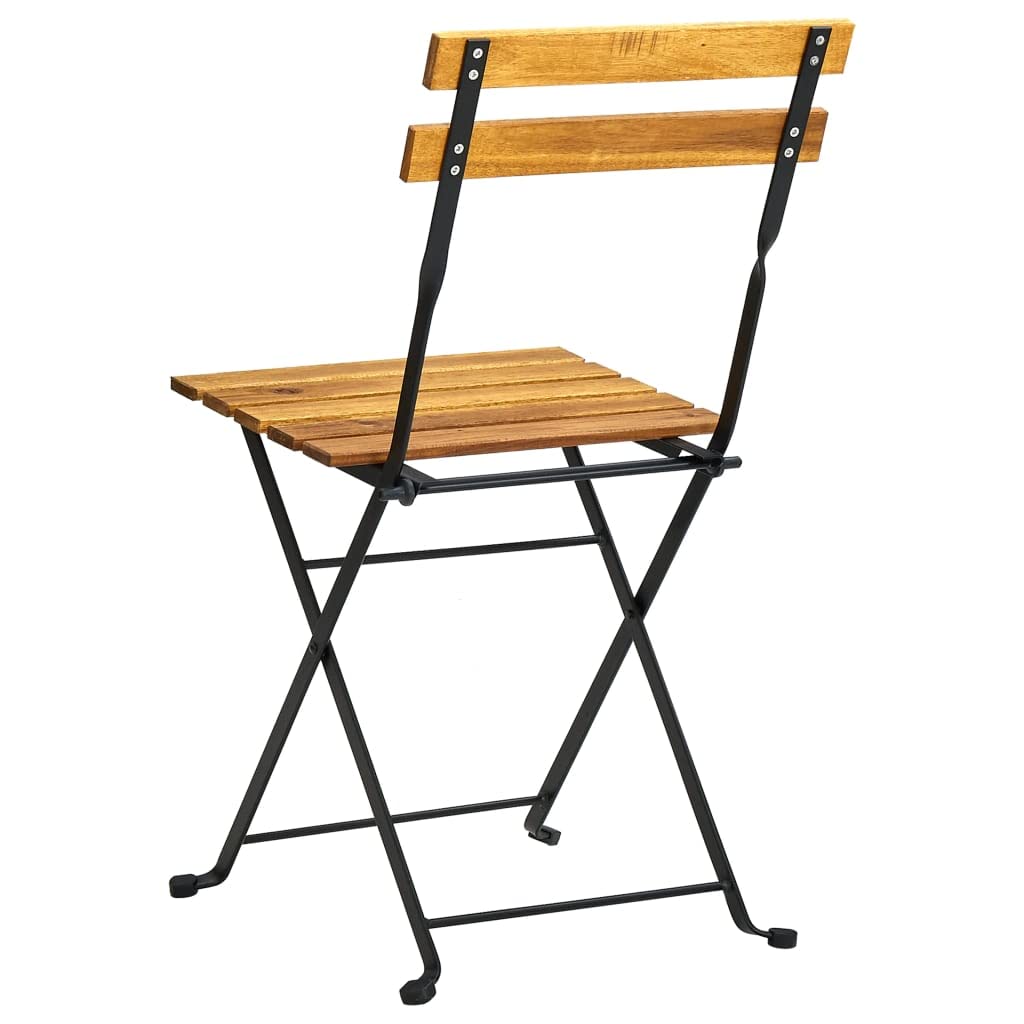 vidaXL Chaises de bistrot Pliantes, Lot de 4, en Bois d'acacia Massif
