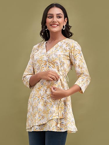 Image of feranoid Women Cotton Angrakha Kurti