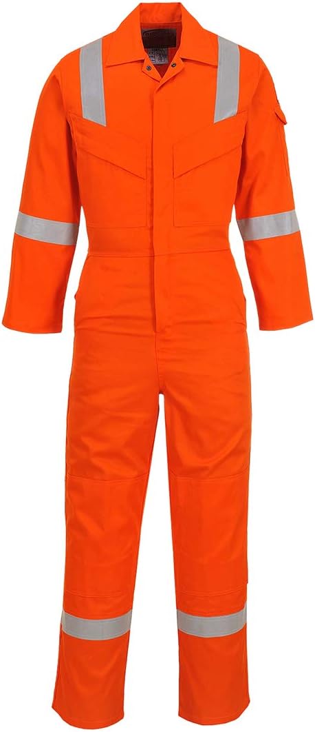 Portwest FR Antistatic Coverall Flame Resistant Overall Work Protection Retardent ASTM NFPA ARC 2, Navy, X Large