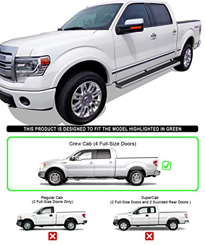 Estribos de Acero Inoxidable 304 para Ford F150 SuperCrew 09-14 miniatura 2