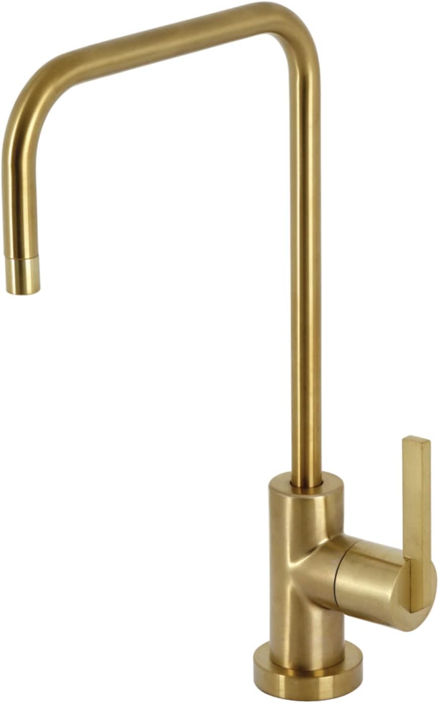 Kingston Brass KS6197CTL Continental Single-Handle Water Filtration Faucet, Brushed Brass