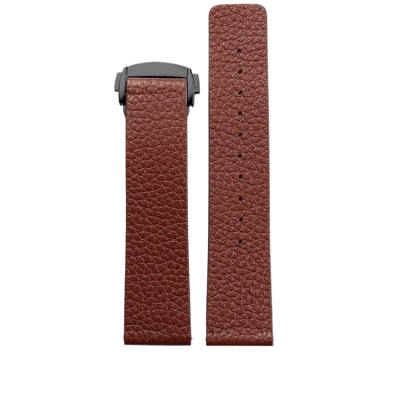 Bracelet de montre en cuir de vache Omega 21mm marron haute qualité