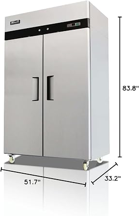 Migali C-2R 52 Competitor Series Reach-In Refrigerator with 49 cu. ft. Capacity Solid Doors 115 Volts 6 Shelves and Top Mounted Compressor in Stainless
