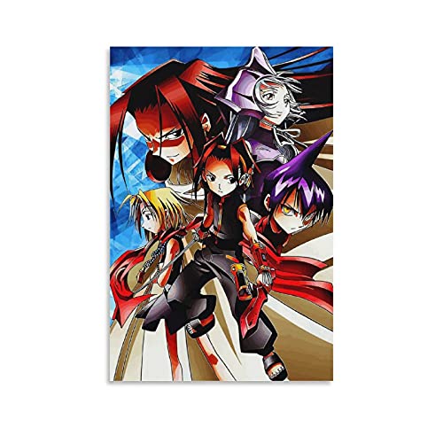 シャーマンキングアニメウォールアートデコレーションペインティングキャンバスプリントポスターベッドルームデコレーションペインティング08×12inch（20×30cm）