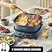 Dezin Hot Pot Electric with Divider, 5.5L Double-Flavor Electric Shabu Shabu Pot, Removable Non-Stick Dual Sided Electric Cooker, 3