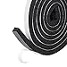 fowong Joint Adhésif pour Isolation Porte Garage Fenêtre, Joint en mousse Caoutchouc Multiusage, 2 rouleau X 12mm X 12mm X 2m, Joint Antichoc Coupe Vent Calfeutrage, Protection Meuble entre Mur, Noir