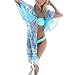 FORTULY Womens Cover up Bohemia Tassel Swimsuit Beachwear Bikini Dress (New Blue)