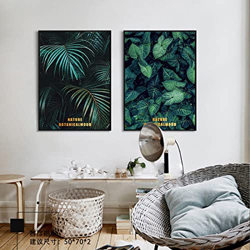 Art mural imprimer naturel décoration salon lot de 2 affiches plantes vertes