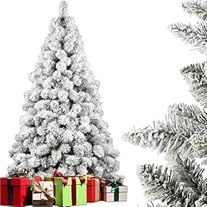 Des Alpes Snowy Christmas Tree 150 cm 198 Branches Super Thick Snow Effect, Polyvinyl Chloride, White Des Alpes Snowy Christmas Tree 150 cm 198 Branches Super Thick Snow Effect Polyvinyl Chloride White