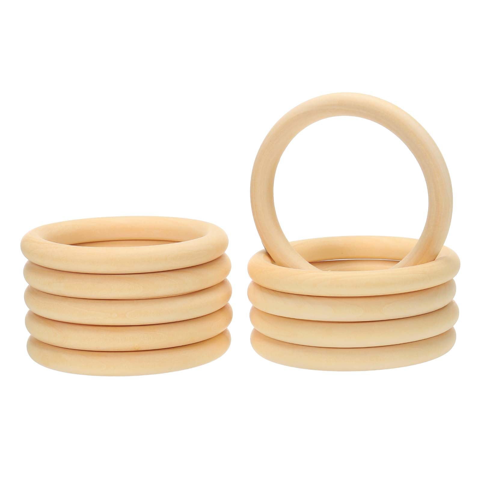 Anneaux en bois de qualité supérieure 85mm loisirs créatifs x10