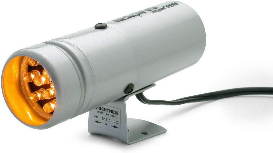 AutoMeter 5333 Super-Lite Shift Light - Ultra-Fast Amber LED, Vibration-Resistant, Adjustable Brightness for Racers