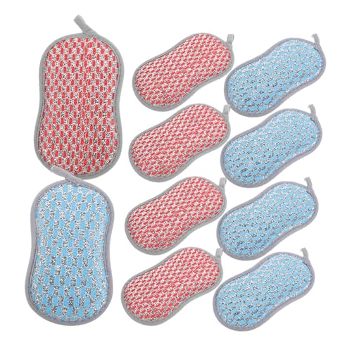 GRADENEVE Kitchen Dish Sponges 10-Piece Set Reusable Scrub Sponges Soft Material Efficient Cleaning for Dishes Sinks