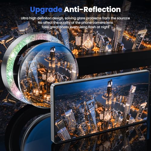 Image of WSKEN for Samsung Galaxy S25 Ultra Camera Lens Protector - Ultra Thin | Case Friendly, 9H Shatterproof Tempered Glass, Anti Scratch Metal Circle, Camera Screen Protector Cover Accessories, Glitter