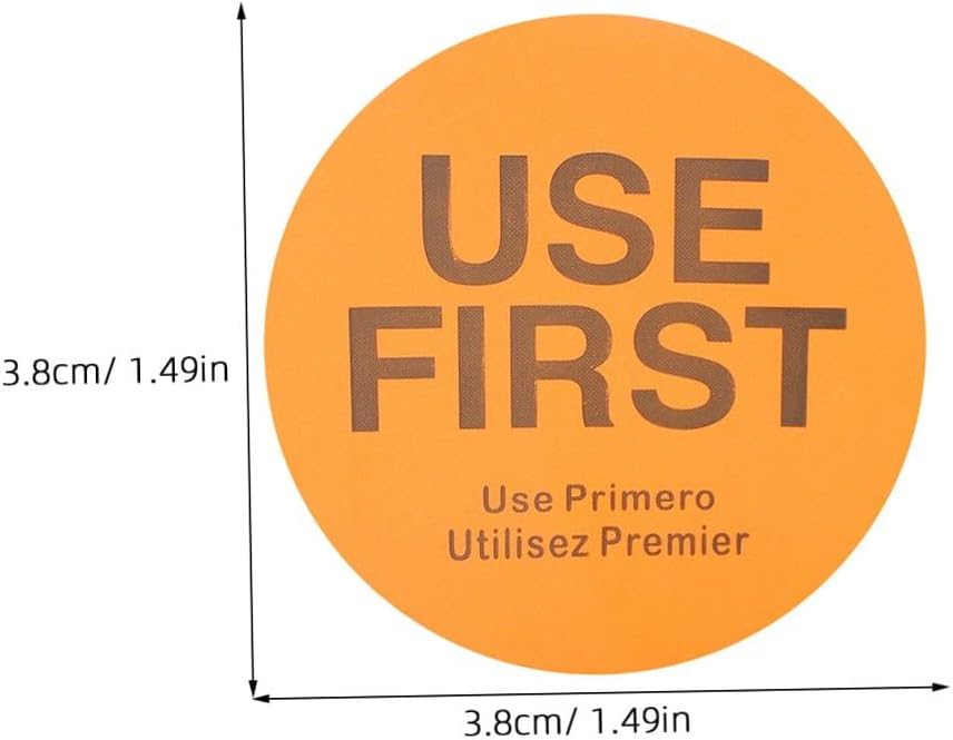 4rolls Use First Inventory Control Labels of Self-Adhesive Food Storage Stickers for Restaurants Home Organization Pantry Labels Per