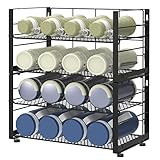 Water Bottle Organizer,4-Tier Wall-Mounted Water Bottle Storage Rack,Stackable Water Bottle Holder...