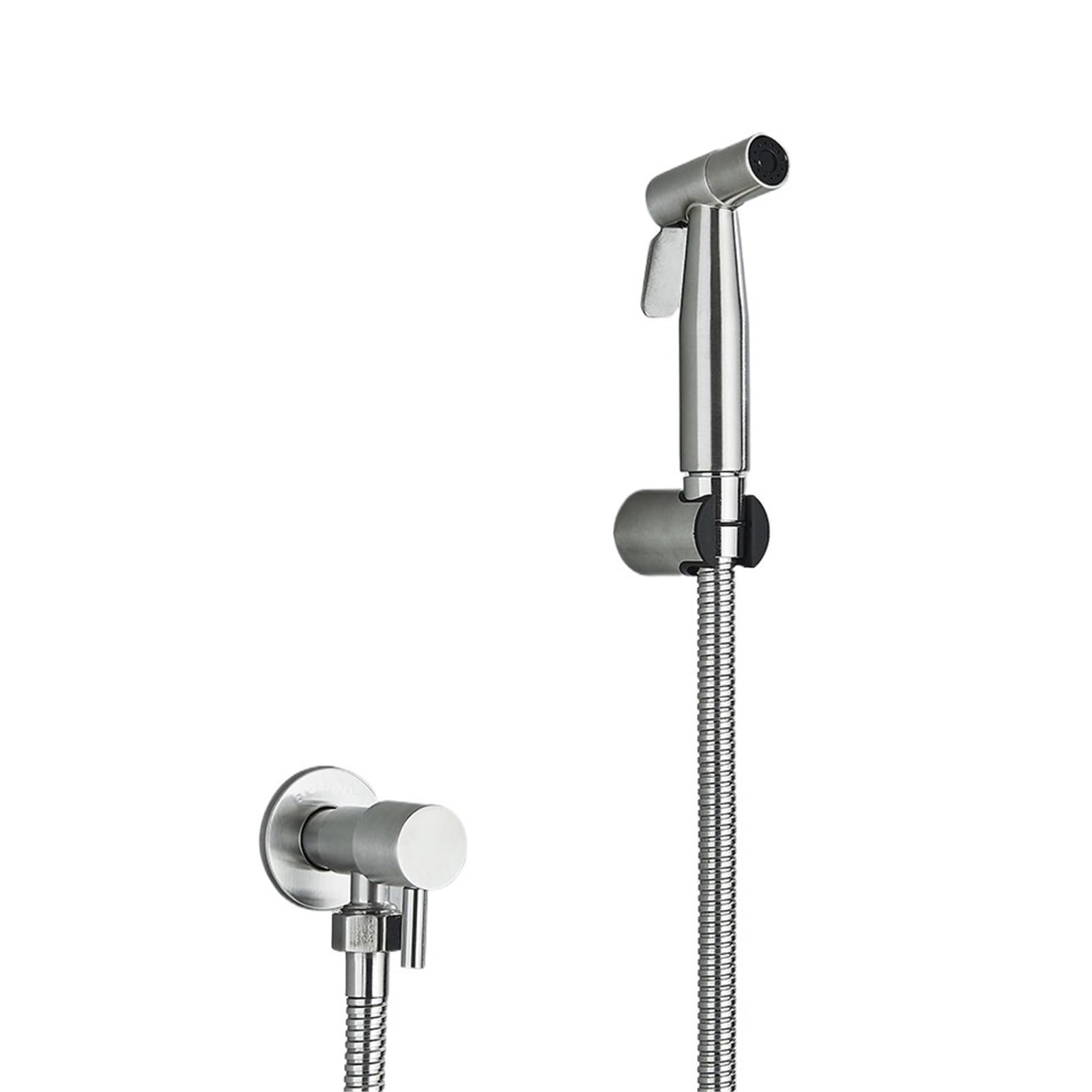 ZYCHSJXA Bathroom Bidet Faucet Brass Tap Washer Mixer Single Cold Water Shower Sprayer Head Toilet Faucets Handle Jet(Brushed Nickel)