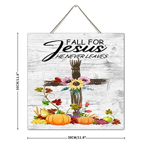 Plaque murale Fall for Jesus en bois, cadeau idéal de naissance - 4