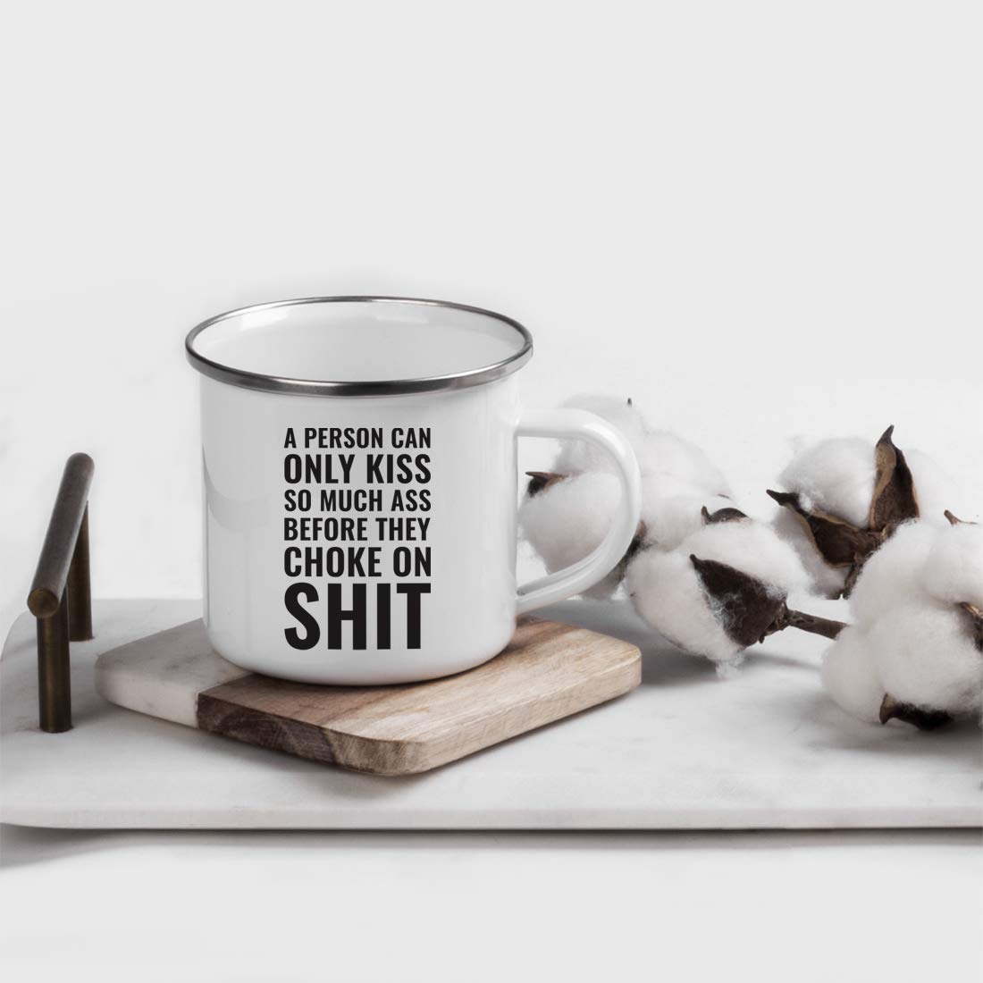 Andaz Press 11oz Stainless Steel Campfire Mug - "Chaos Coordinator" Enamel Design, Unbreakable Camping Cup Gift