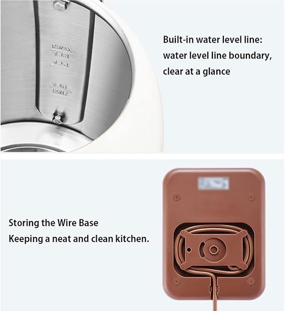 Electric Water Kettle Smart Electric Kettle With Keep Warm Function Stainless Steel Water Kettle With Temperature Control Presets Quiet Boil Kettle Electric Tea Kettle (Color : Silver)