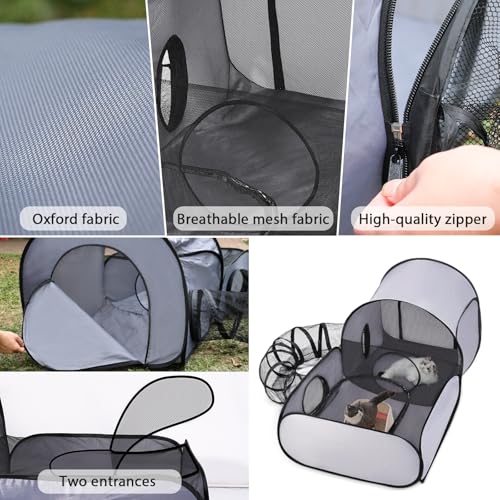 Image of TailTastic Cat Playpen,3-in-1 Surround Tunnel for Indoor & Outdoor Use