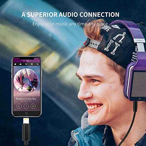 LcueGuk Aux Cord for iPhone 13/12/X/XS/11/11 Pro/11 Pro Max/8/8Plus/7/7Plus Aux Cable for Car 3.5mm Aux Cable Premium Aux Audio to Car Stereo/Speaker/Headphone Adapter Support All iOS System