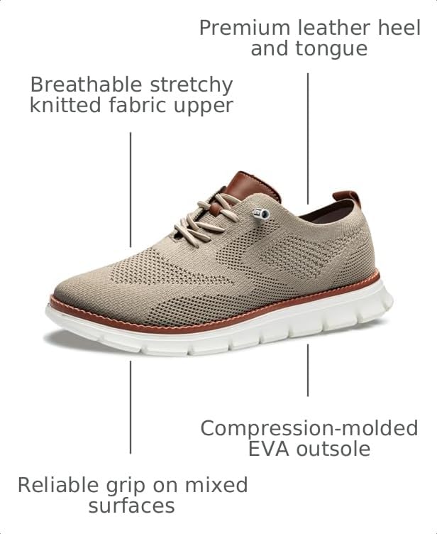 Image of Wearbreeze Shoes for Men,Business Casual Shoes Mens,Comfortable Urban Dress Shoe for Men,Oxfords Mesh Sneakers,Breathable Upper Footwear,Lace-Up Lightweight Tennis Walking Shoe