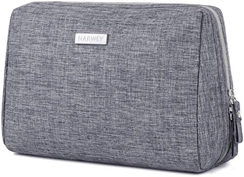 Large Makeup Bag Pouch Travel Cosmetic Organizer for Women and Girls (Purple)