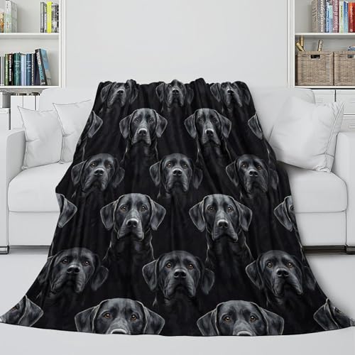 Couverture Labrador 3D en microfibre 150x200cm pour canapé