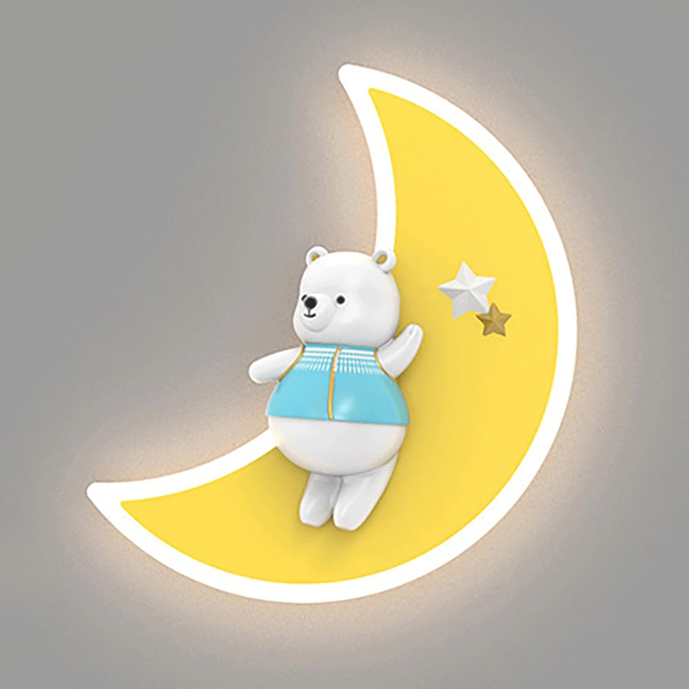 Appliques murales LED modernes petit ours en métal éclairage enfant basse consommation