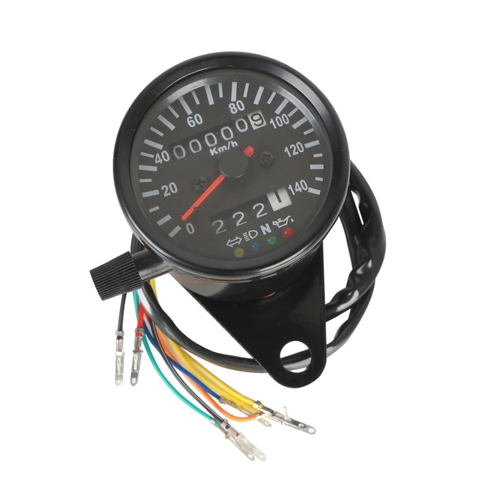 Compteur de vitesse moto rétroéclairé 12V universel avec indicateur kilométrique