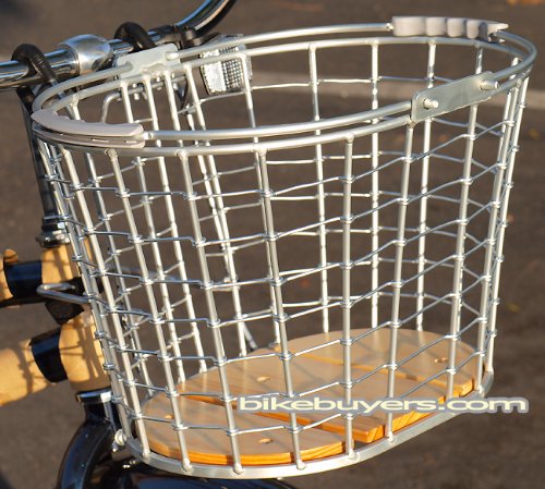 Fito Aluminum Alloy Portable Basket Wtih Wood Bottom, Made In Taiwan, For Beach Cruiser Bikes #TOP2