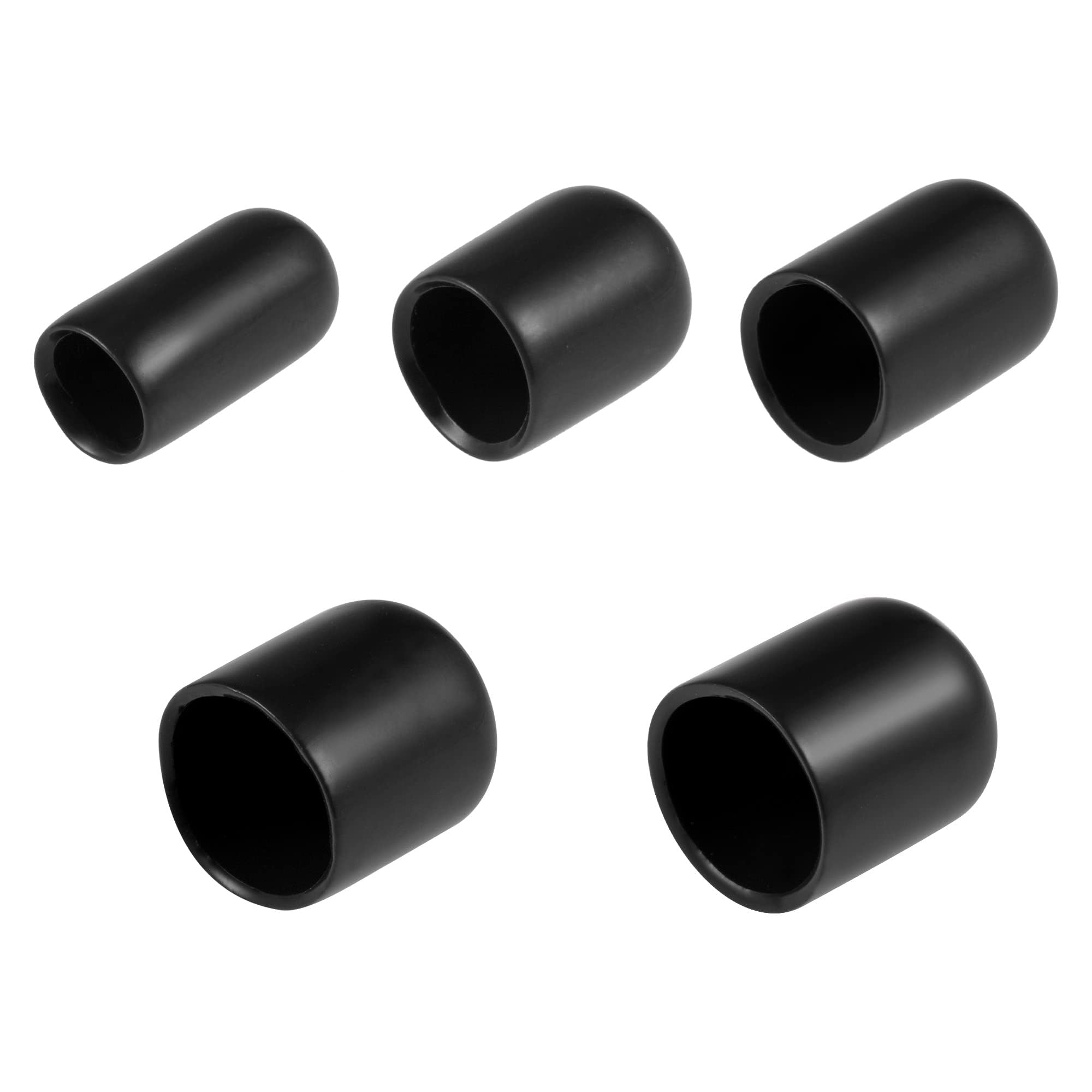 TA-VIGOR 50Pcs Rubber End Caps, 6mm / 9mm / 12mm / 16mm / 19mm ID Round Flexible Screw End Caps Thread Protectors - Image 3